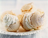 meringues and whipped cream (topic: kids' treats)