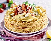 Crepes with summer fruit