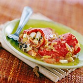 Stuffed small red peppers