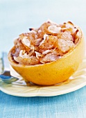 Grapefruit with cinnamon and almonds