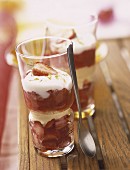 Strawberry and creme fraiche dessert