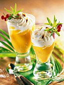 mango and cappuccino cream dessert
