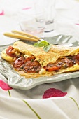 Tomato- mozzarella omelette