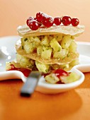 Pineapple and redcurrant mille-feuille