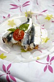 Marinated sardines on toast