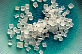 Heap of tiny squares of white sugar