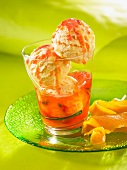 glass of passionfruit ice cream