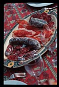 Ham and salami platter