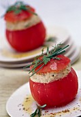 Tomatoes filled with tuna fish