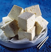 Cubes of Feta cheese