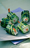 Cucumber and goat cheese makis