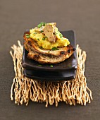 Scrambled eggs with foie gras