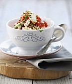 Preserved tomatoes with thyme and feta