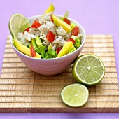 Sea bream salad with mango