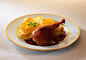 Duck confit with gratin dauphinois