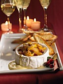 Warm Camembert with pears