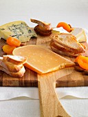 A mixed cheese platter