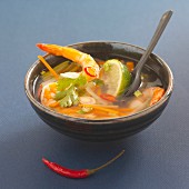 Thai prawn soup with lemongrass