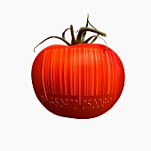 Tomate mit Barcode