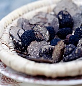 Basket of sliced truffles