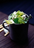 Romaine lettuce with ricotta and mint