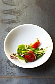 Italian-style spinach shoot salad