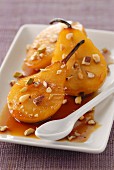 Braised pears with spices and nuts