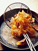 Homemade potato crisps