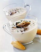 Cream of cauliflower soup with oysters