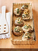Stuffed mushrooms filled with meat