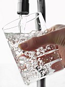 Filling a glass of water from th tap