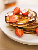 Pancakes with strawberries
