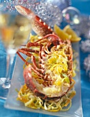 Lobster with leeks and citrus fruit