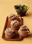 Pilz-Kastanien-Muffins mit Schafskäse