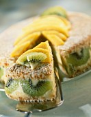 Kiwi and mango cake