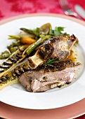 Lamb shoulder with rosemary and mint