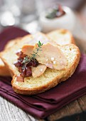 Foie gras on toasted brioche