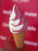Italian vanilla and strawberry ice cream
