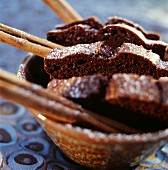 Chocolate cake with cinnamon