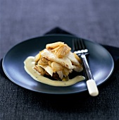 Ling fish and chicory Mille-feuille