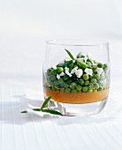 Carrot jelly with peas