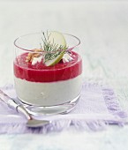 Two vegetable cream in glass