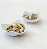 Wholegrain couscous with squid