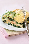 Salmon and spinach lasagnes