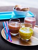 Glasses of smoothies