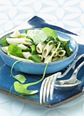 Penne with greens