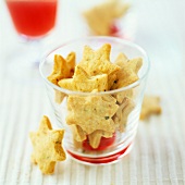 Small savoury herb shortbread cookies