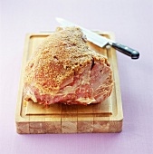 Gammon cooked in the oven with crunchy skin