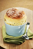 Parmesan, anchovy and rosemary soufflé