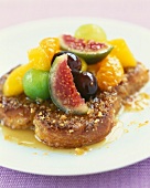 French toast with mixed fruit